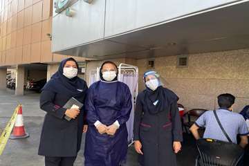 راه اندازی پایگاه واکسیناسیون کووید-19 در بیمارستان توانبخشی رفیده